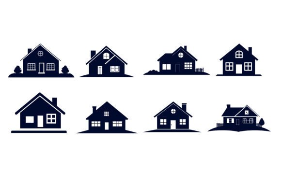 A Simple, Minimalist Home: EPS Illustration Collection