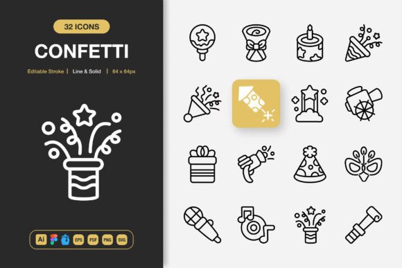 Confetti Icons: Integrating a Dual-Style Icon Set into Your Design Process