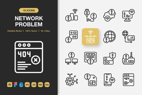 Decoding Network Problem Outline Icons and Their Role in Streamlined Visual Communication