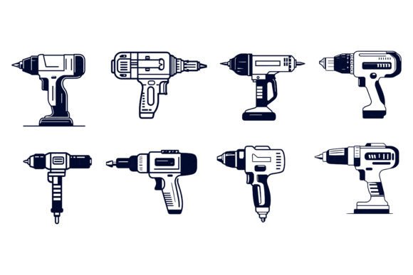 Drills and Screwdrivers Icon Set: A Strategic Visual Asset for Clearer Communication