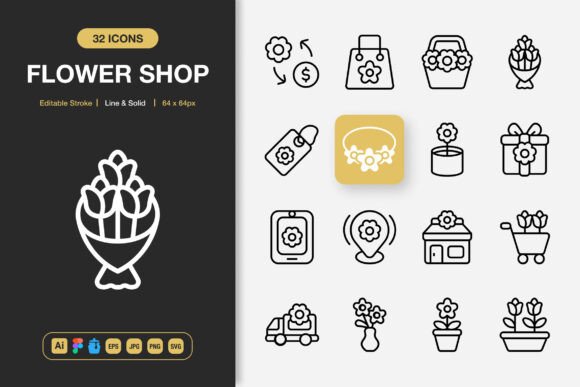 Flower Shop Icons to Elevate Your Creative Work