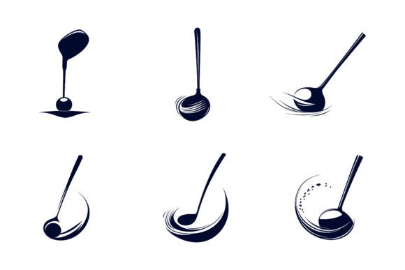 Kitchen Ladle Icon Set: Versatile AI & EPS Design Assets