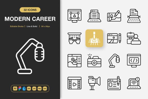 Modern Career Icons for Your Next Project