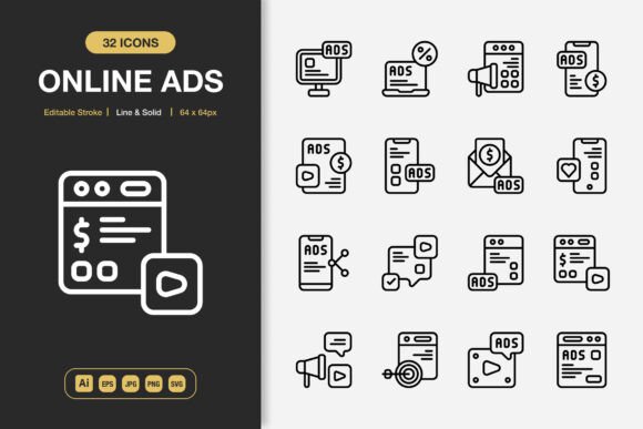 Online Ads Icons That Make Your Visuals Speak Clearly