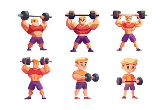 People Doing Weightlifting: Powering Fitness Brands with Purposeful Illustration
