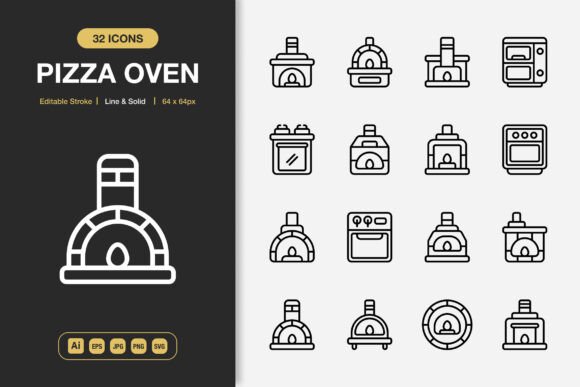 Pizza Oven Icons That Make Every Project Feel Warm, Inviting, and Effortlessly Polished