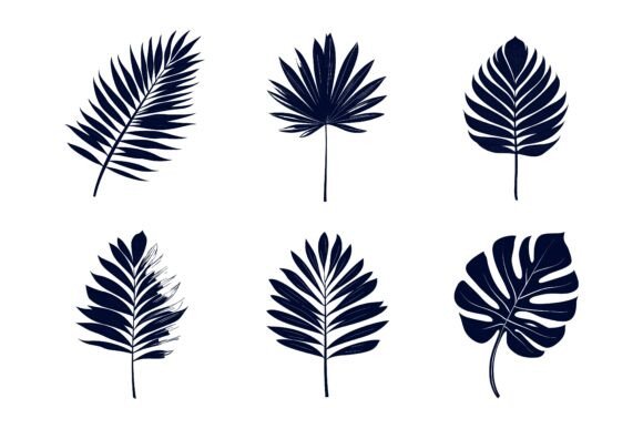 Set of Palm Leaves: Versatile Vector Art for Your Projects
