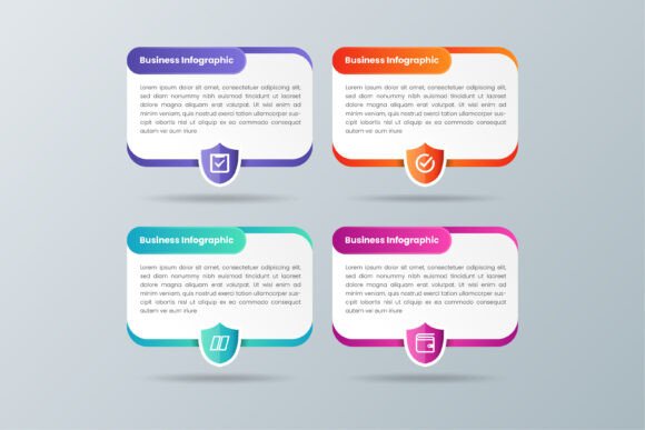 Shield Infographic Rectangle: Strengthen Your Visual Story