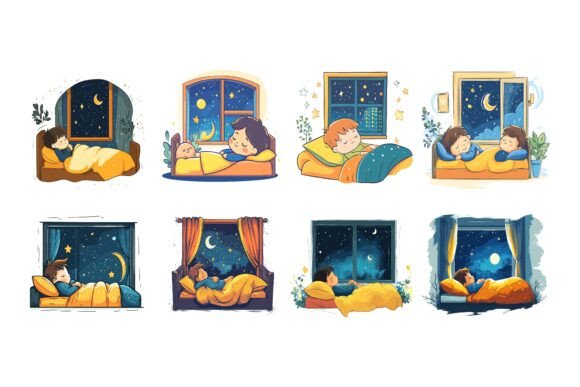 The Heartwarming Art of a Girl and Pet Dog Sleeping: Why Vector Illustrations Capture Timeless Bonds